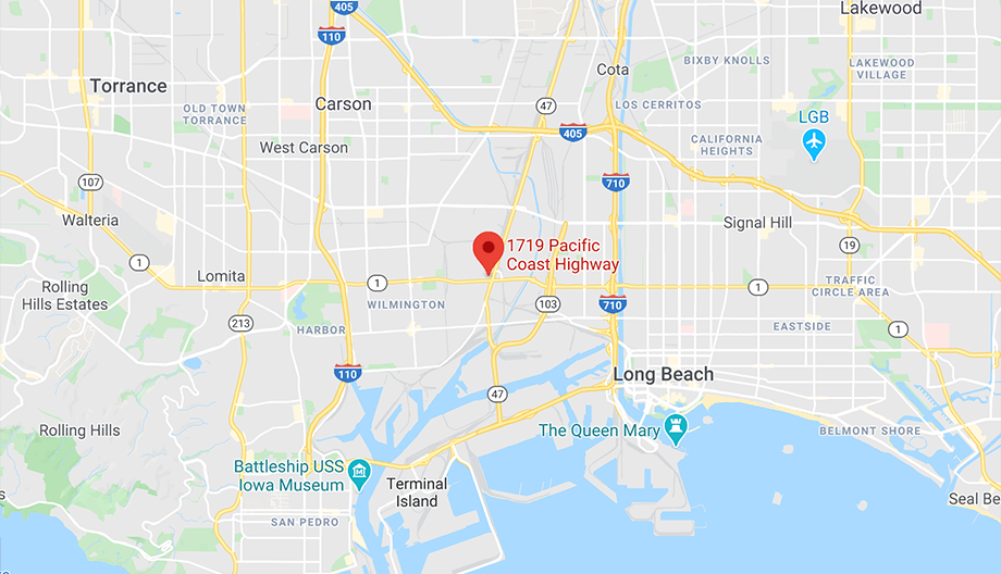 Dispensary Location Map - Long Beach, Torrance